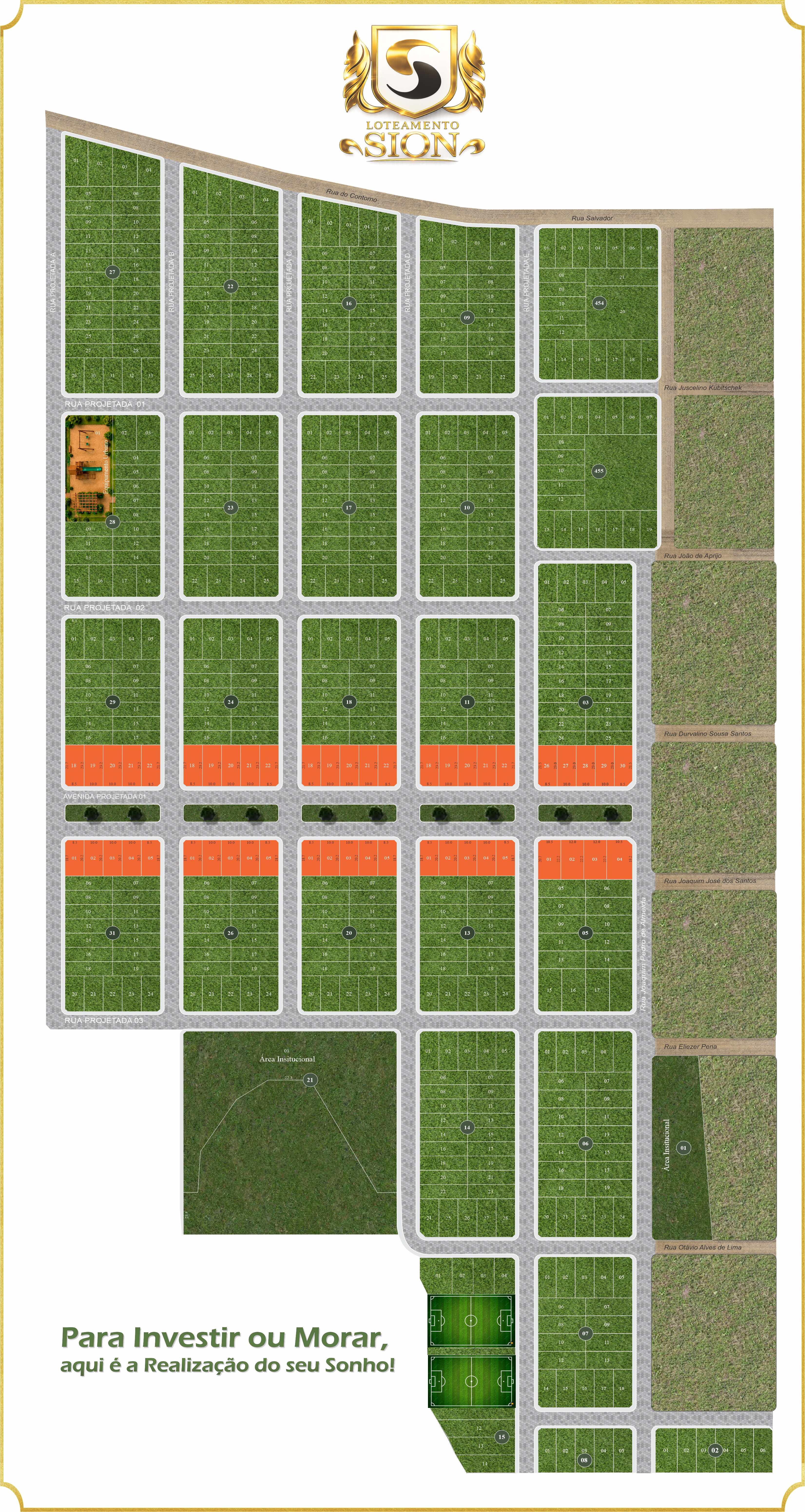 Quadro do Loteamento Sion